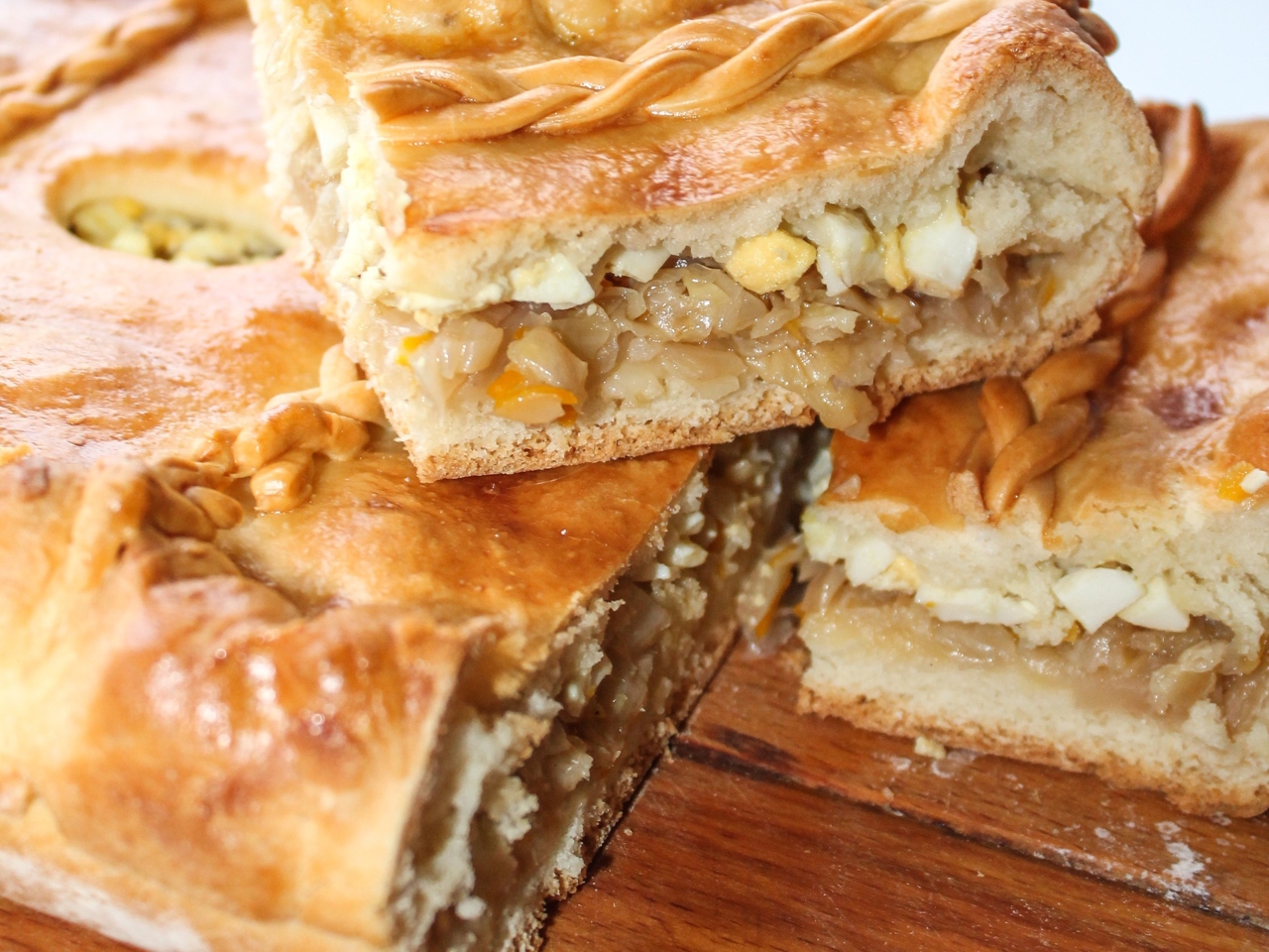 Cabbage, Leek, and Egg Pie