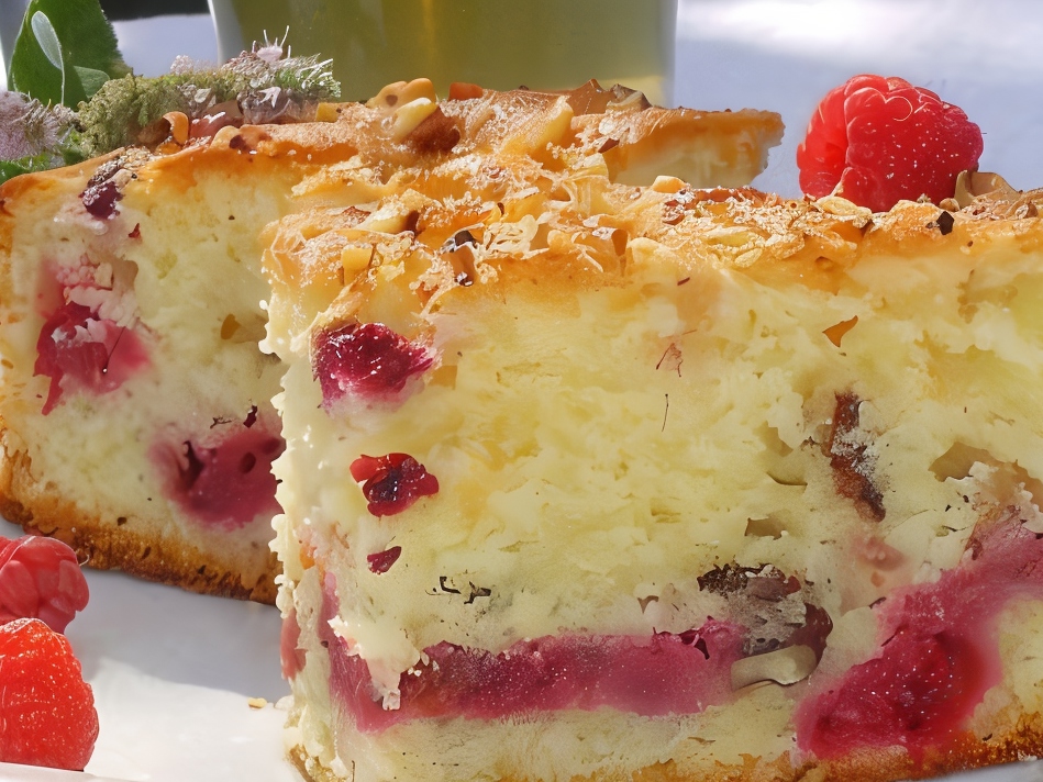 Raspberry and Nut Pie