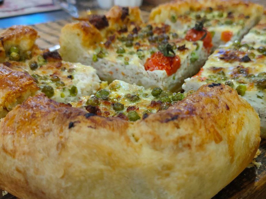 Meat Pie with Egg and Peas