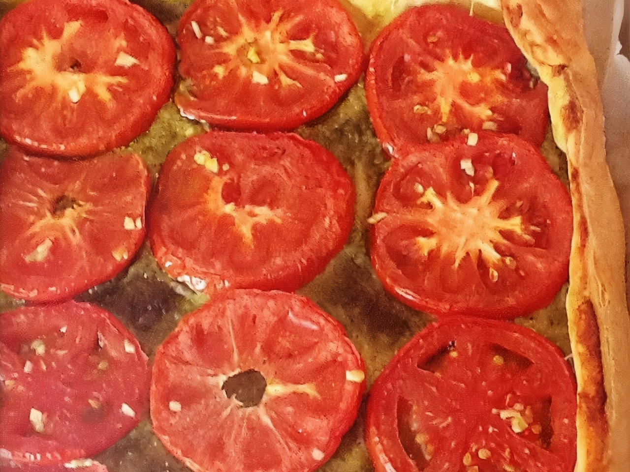 Tomato and Pesto Pie