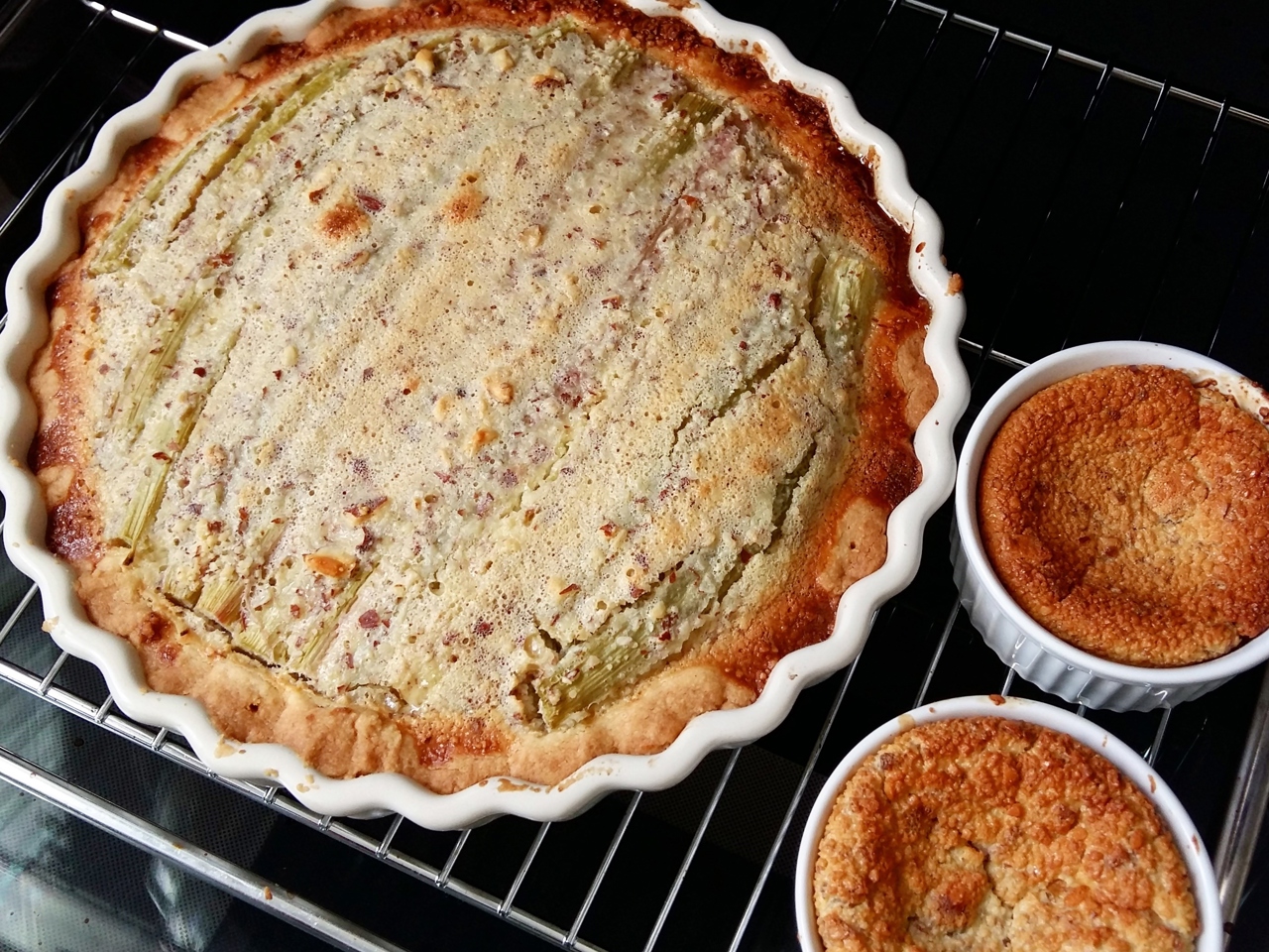 Rhubarb and Almond Pie