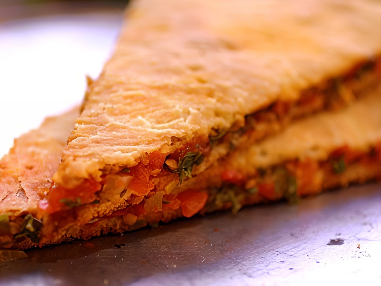 Tomato, Onion, and Cilantro Pie