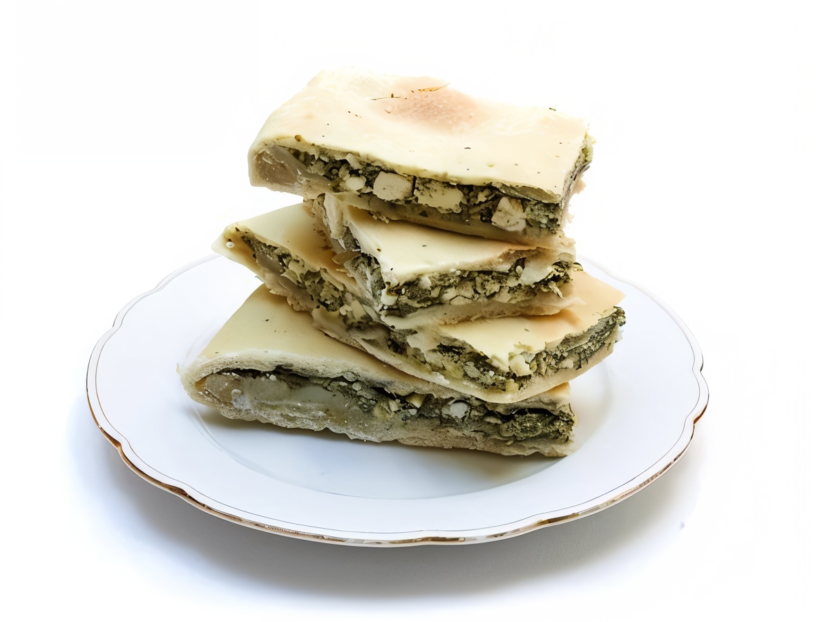 Spinach, Zucchini, Rice, and Feta Pie