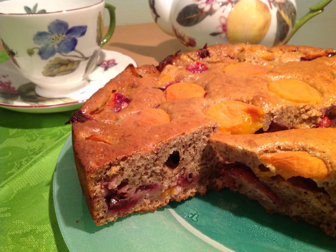 Plum and Apricot Pie