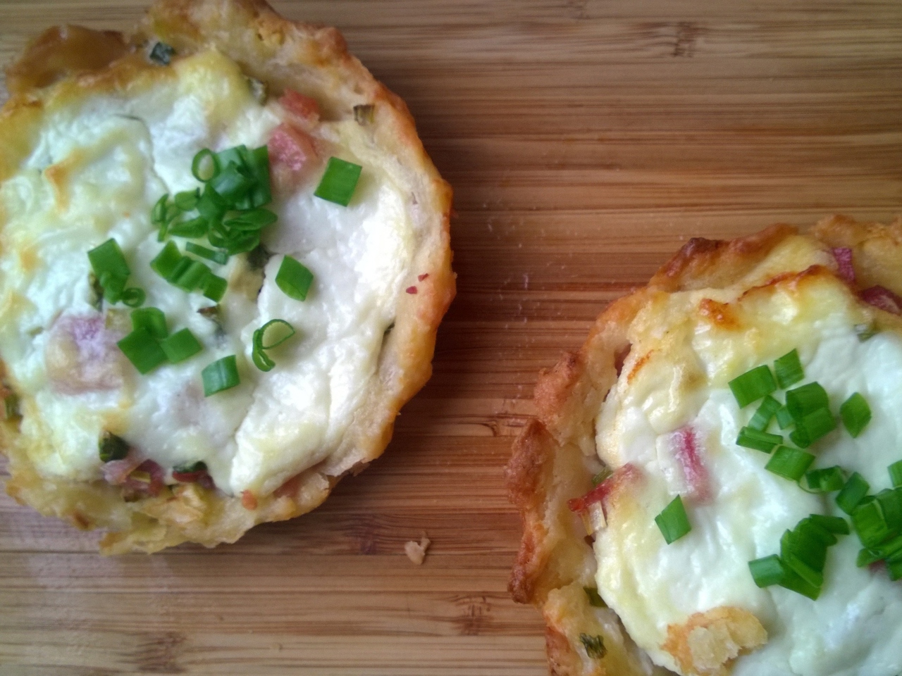 Savory Pastries with Cottage Cheese, Onion, and Bacon