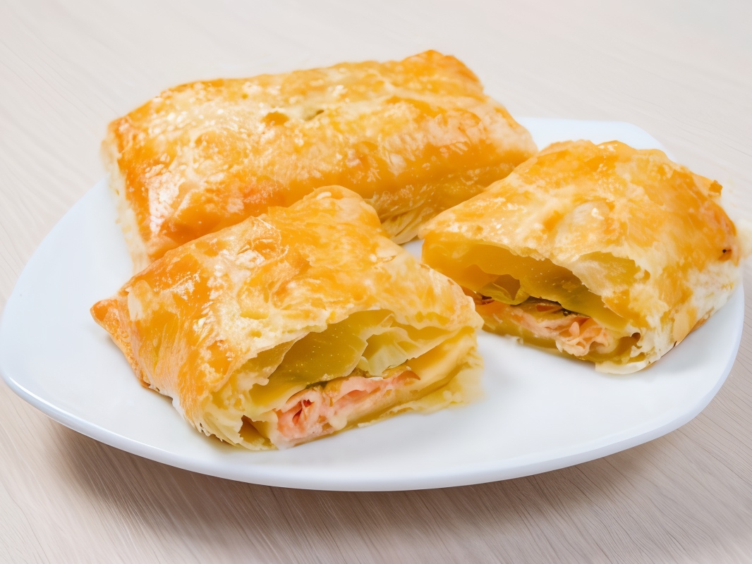 Pies with Smoked Salmon and Feta