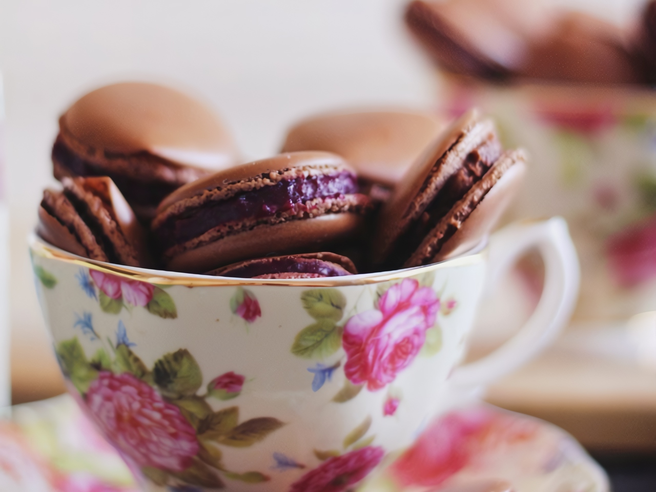 Chocolate Macarons