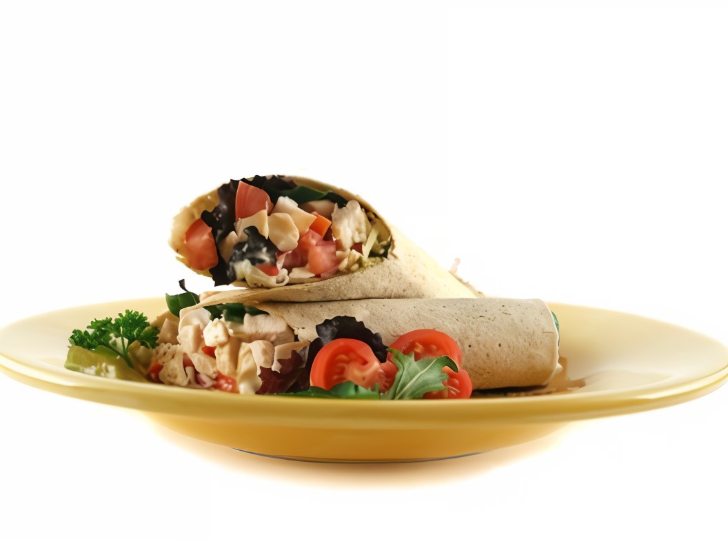 Pita with Tabouli and Cumin Chicken with Yogurt Tahini Sauce