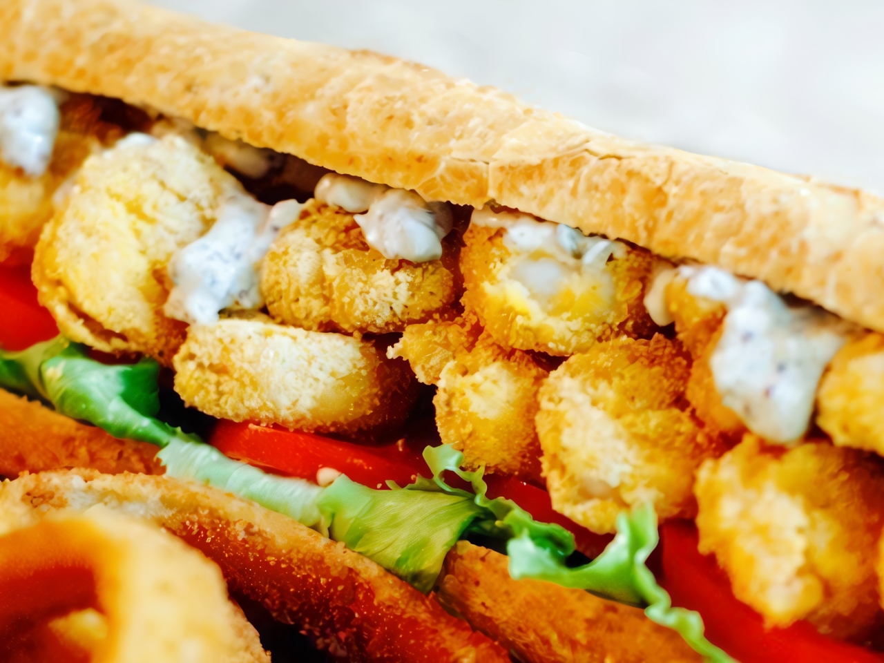 Oyster Po' Boy Sandwich