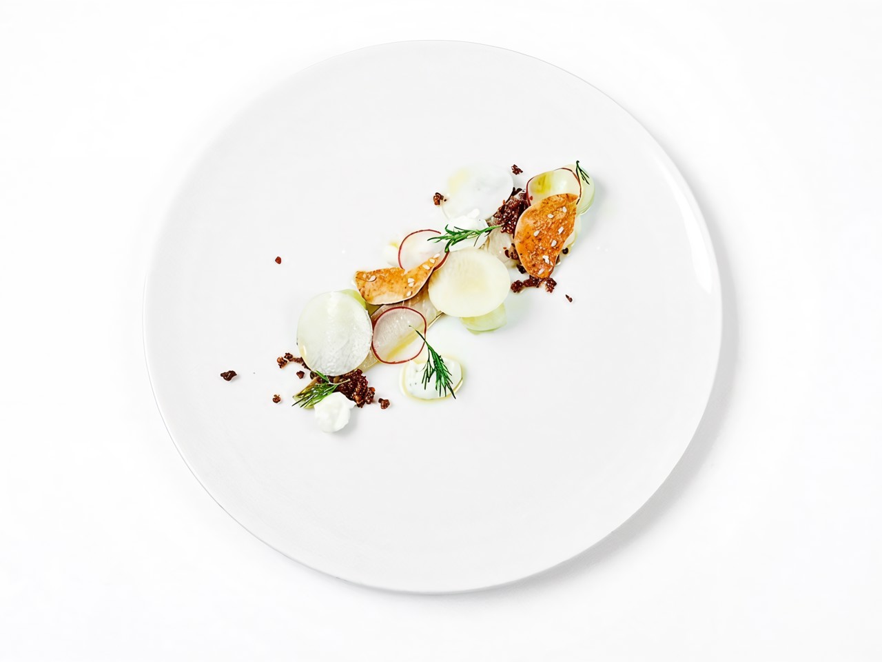 Marinated Herring with Goat Cheese and Vegetables