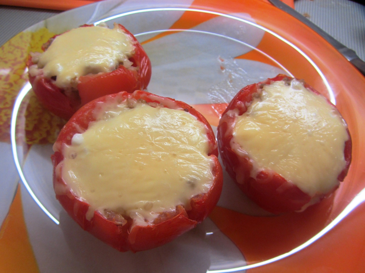 Stuffed Tomatoes with Meat and Rice