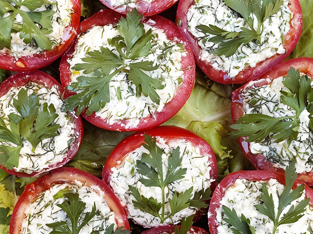 Stuffed Tomatoes with Cottage Cheese