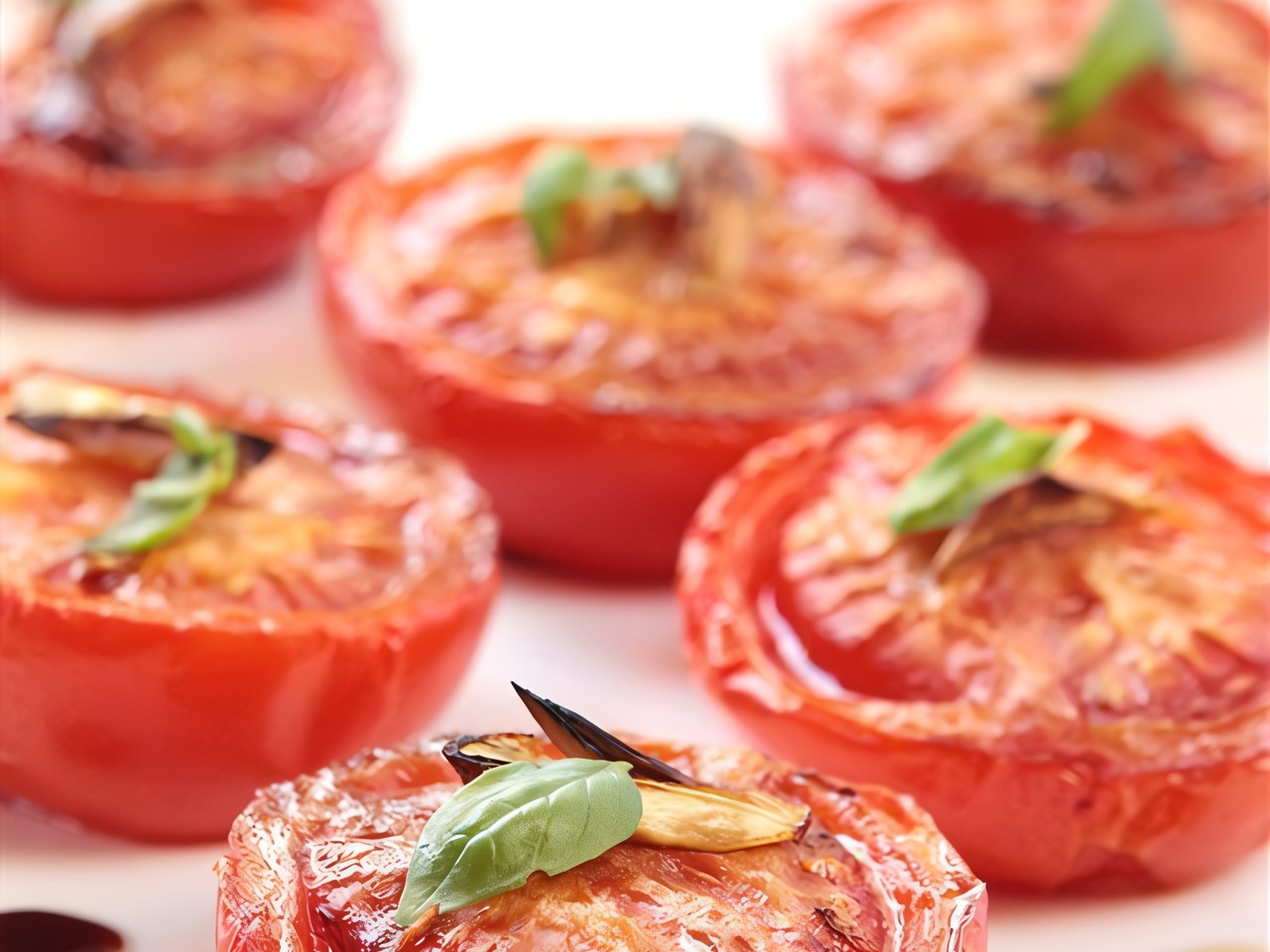 Grilled Tomatoes with Garlic, Oregano, and Pecorino Romano
