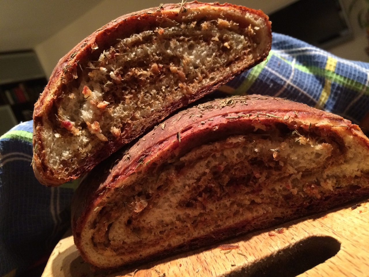 Vegan Striped Beetroot Bread