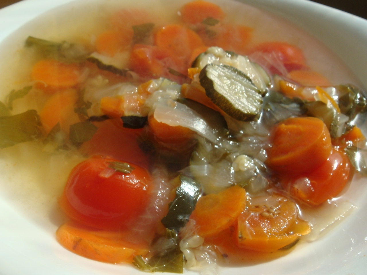 Lenten Soup with Cherry Tomatoes and Dill