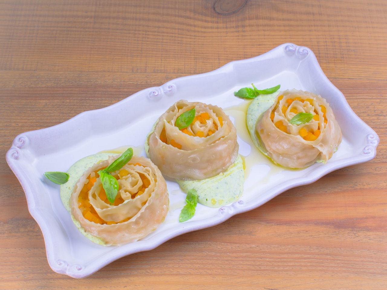Lenten Dumplings with Pumpkin and Sauce