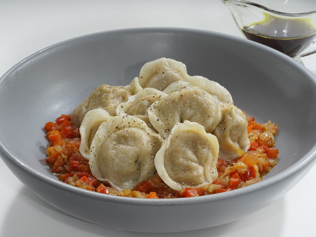 Vegan Dumplings with Pumpkin and Pine Nuts