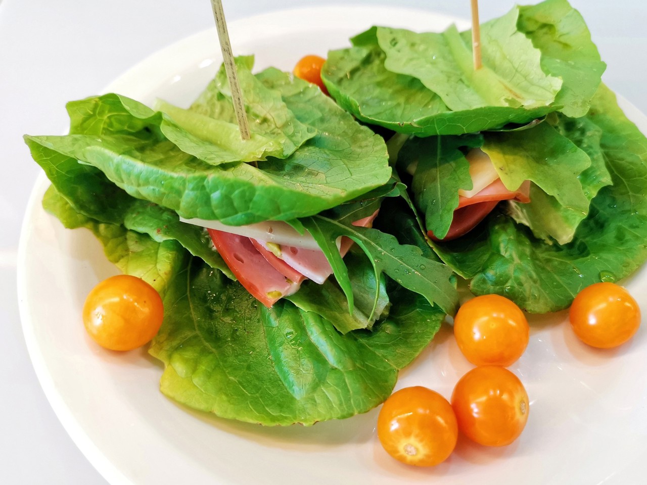 Healthy Sandwiches with Mortadella and Dried Turkey