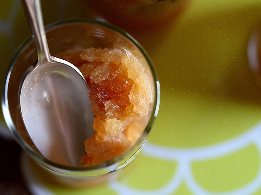 Spiced Apple Granita with Bourbon