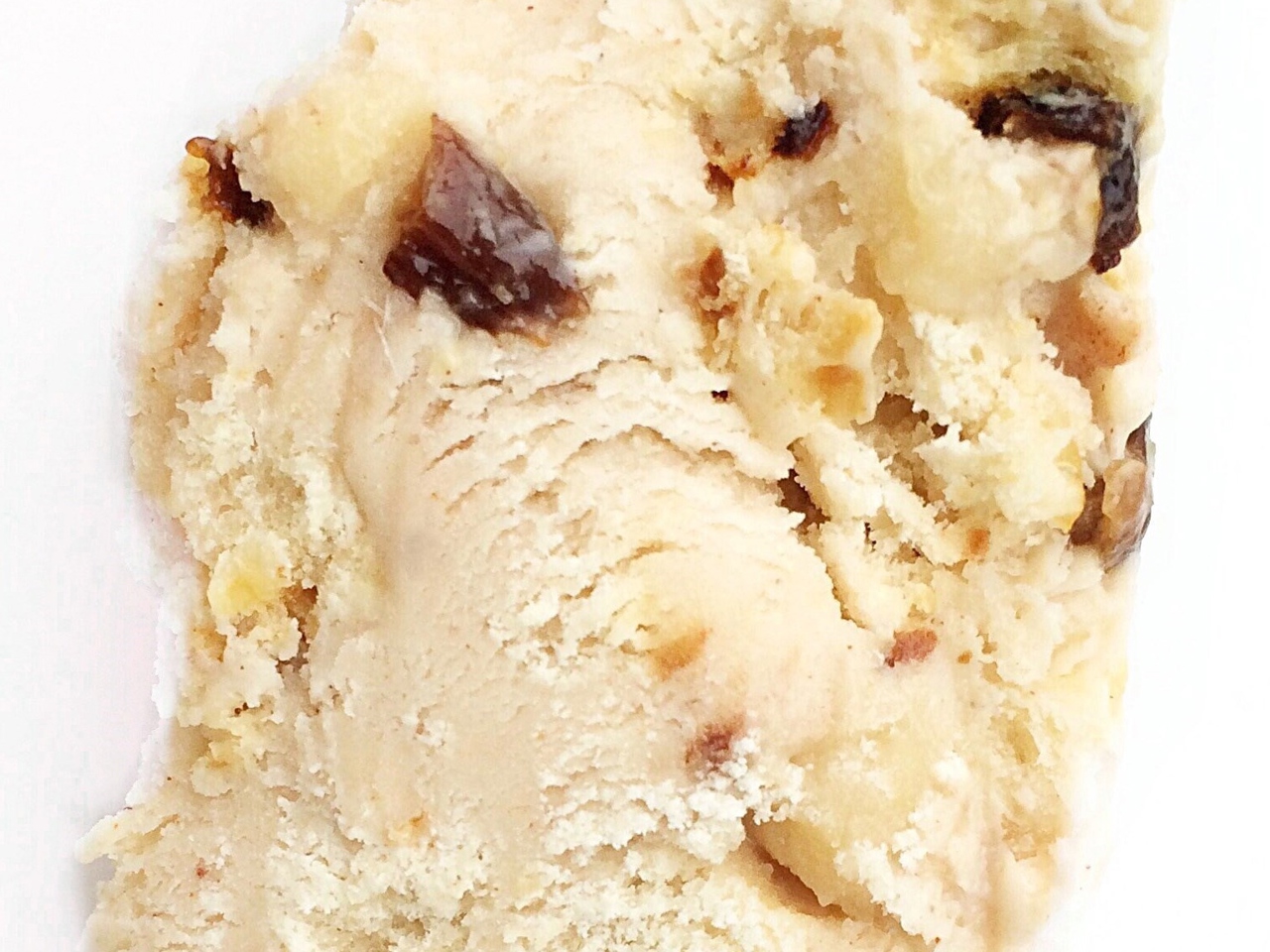 Spiced Butter Ice Cream with Marzipan and Stollen Pieces
