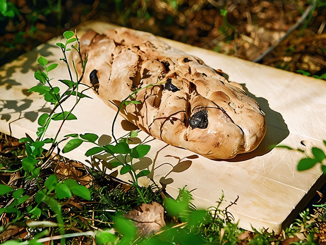 Wheat-Rye Bread with Raisins and Caraway Seeds