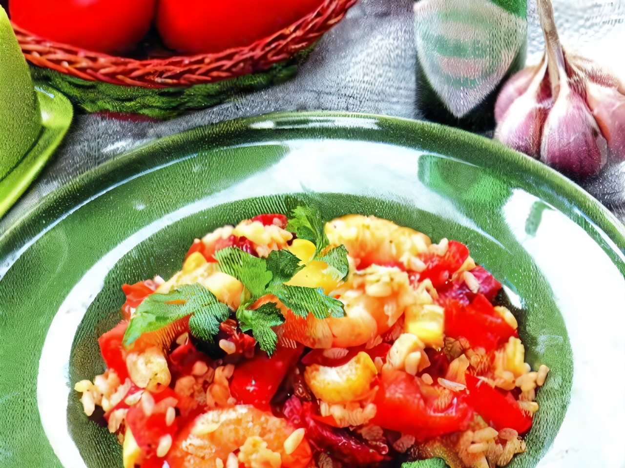 Shrimp and Salami Stew