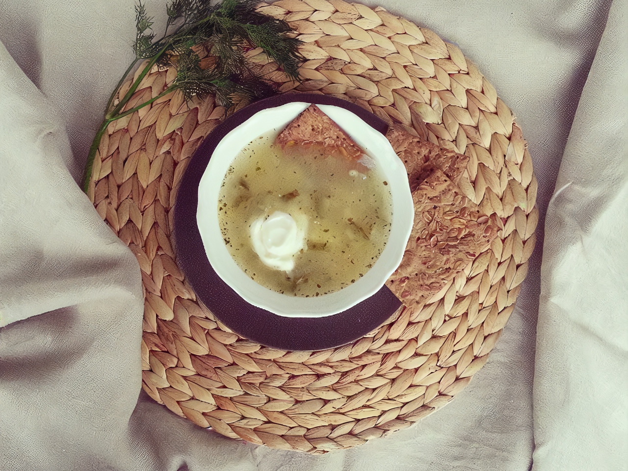 Vegetarian Pickle Soup with Barley