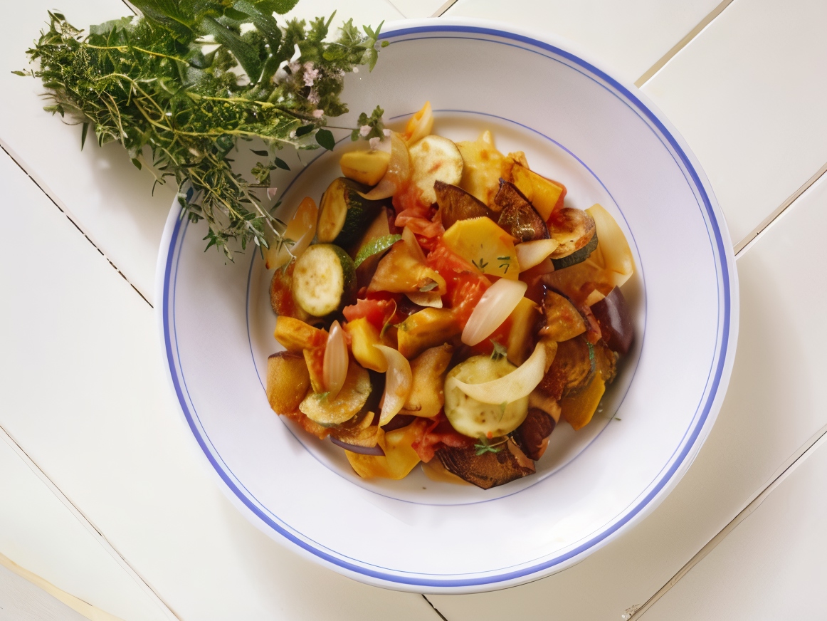 Ratatouille with Pumpkin and Oregano