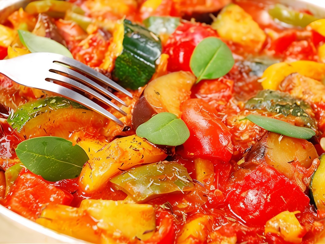 Ratatouille with Thyme, Zucchini, and Rosemary