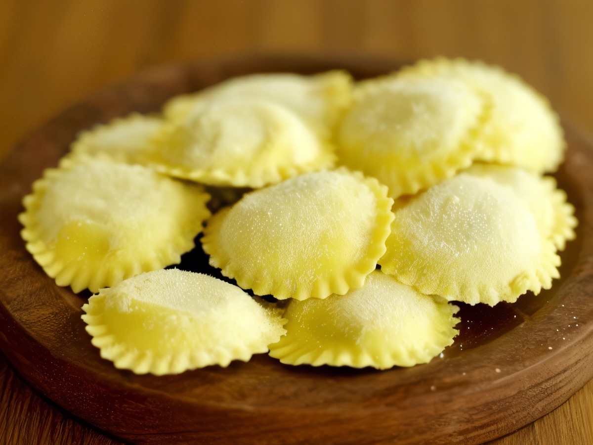 Ravioli with Smoked Salmon in Cream Sauce