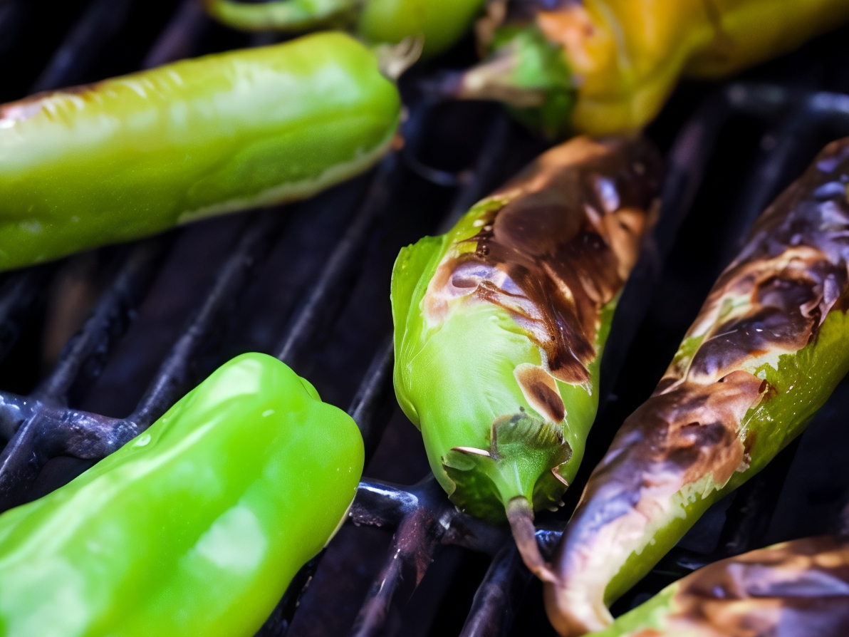 Grilled Mixed Peppers with Coarse Salt