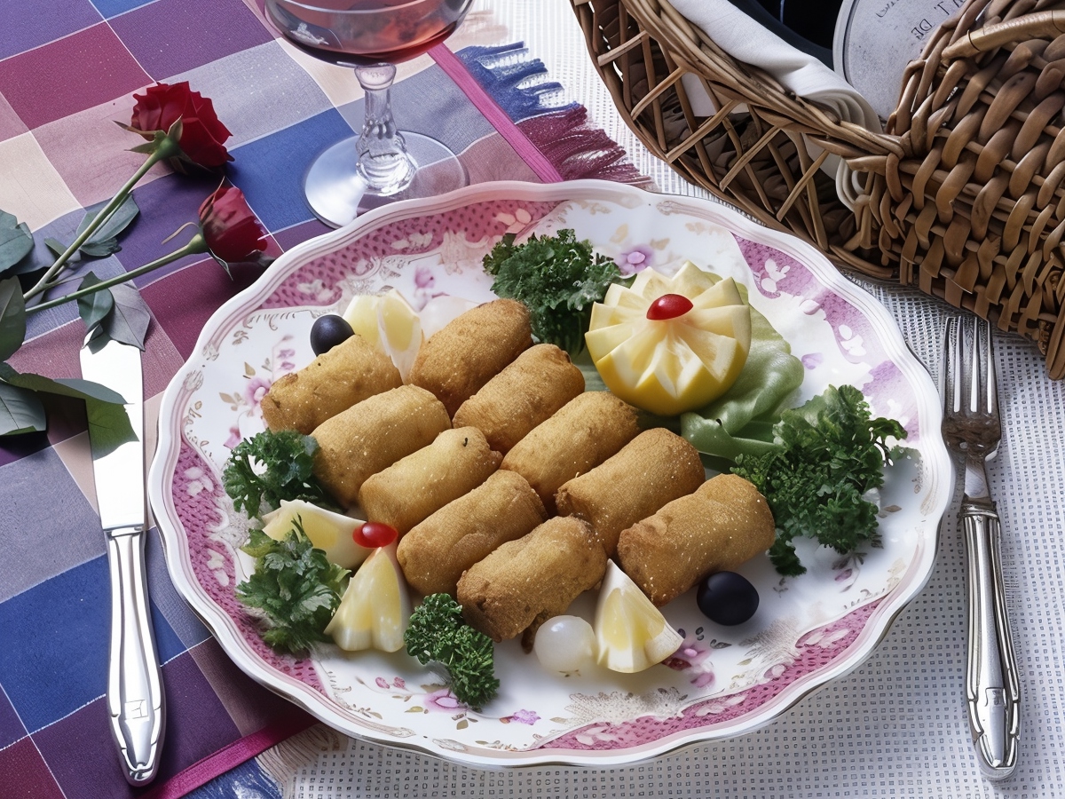 Rice Croquettes with Chicken Filling