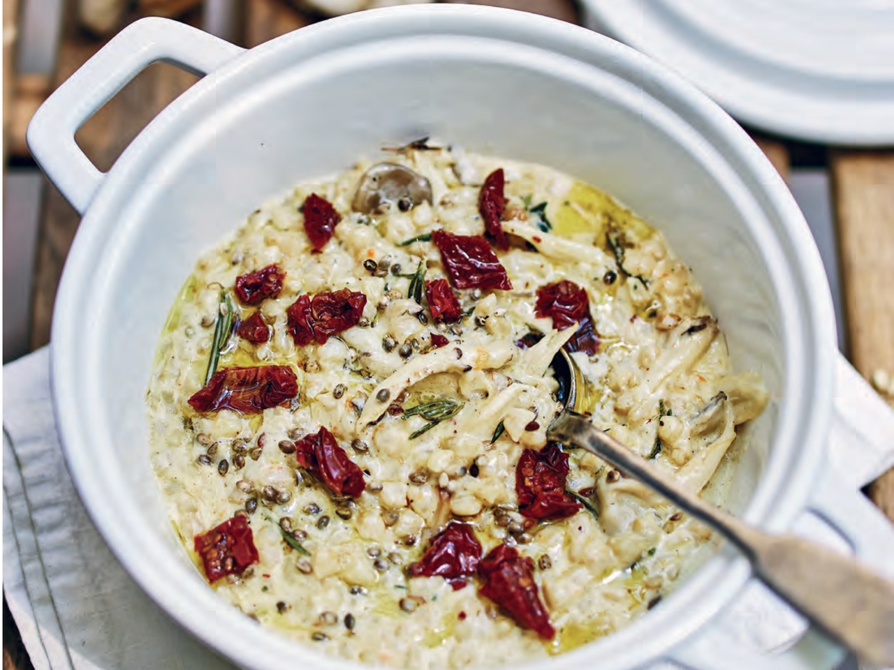 DzaVar Risotto with Mushrooms and Cream