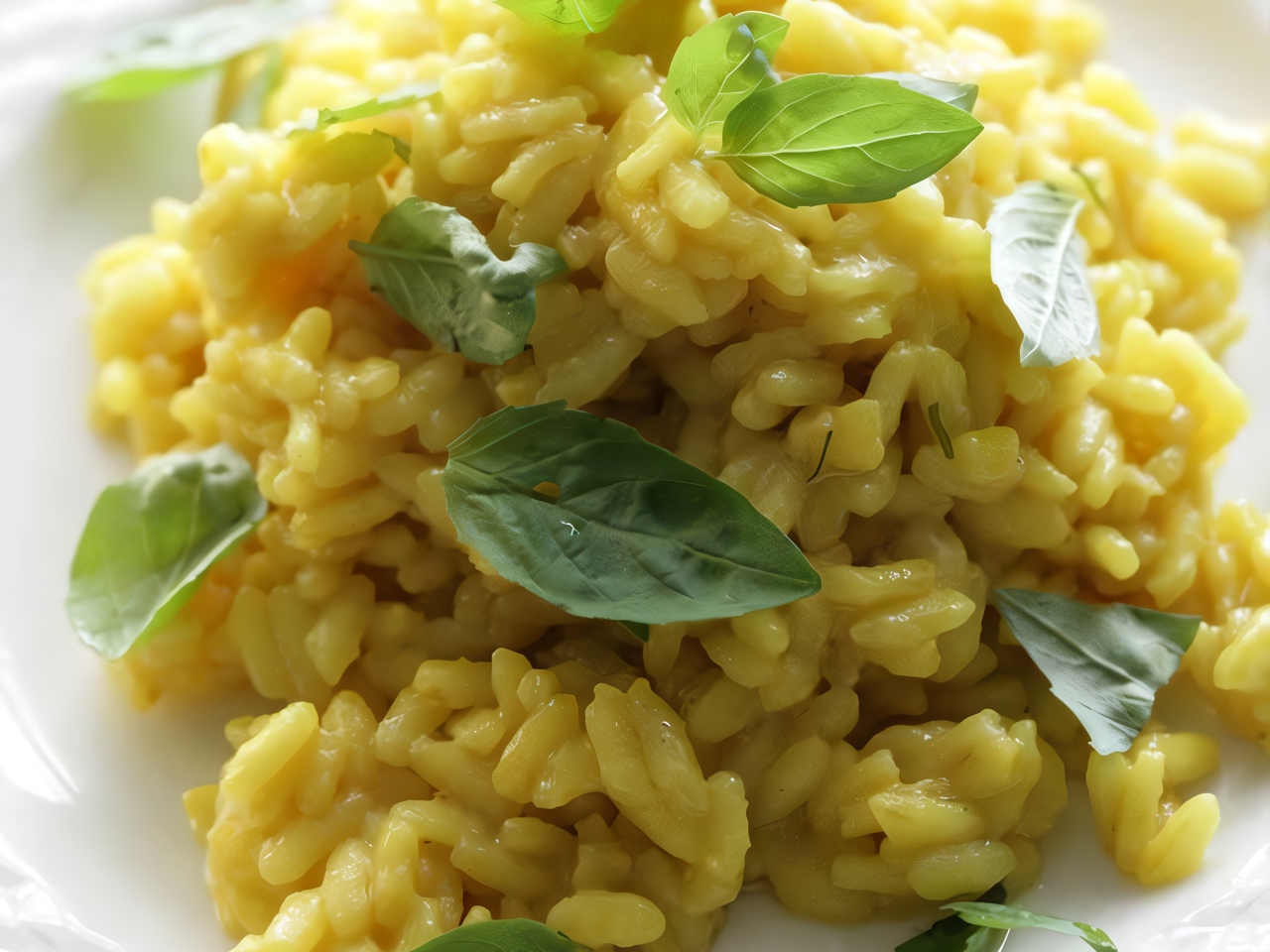 Milanese Risotto with Vegetable Broth and Saffron