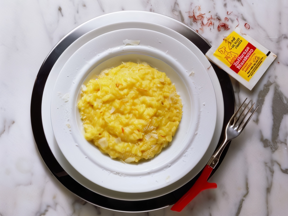 Risotto with Two Types of Cheese and Saffron