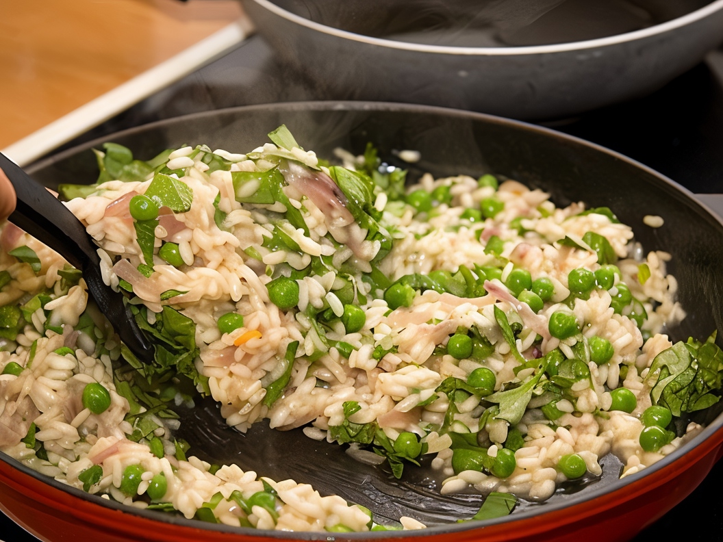 Risotto with Peas and Bacon