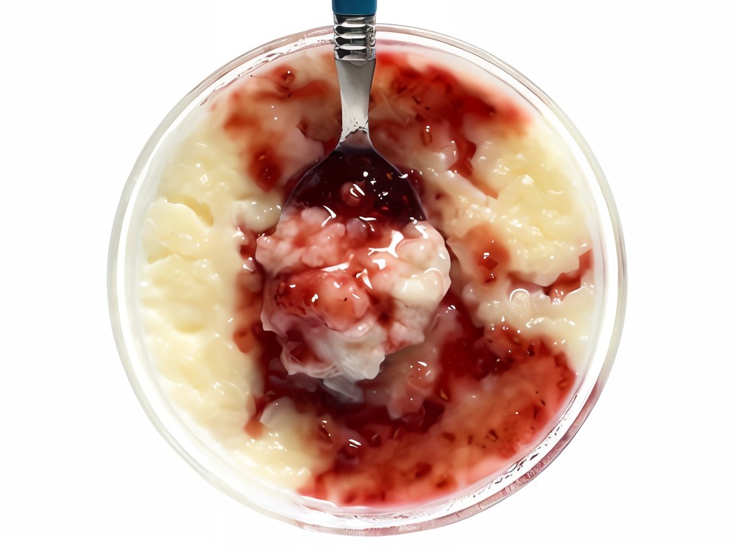 Risotto with Coconut Milk, Baked Plums, and Red Currants