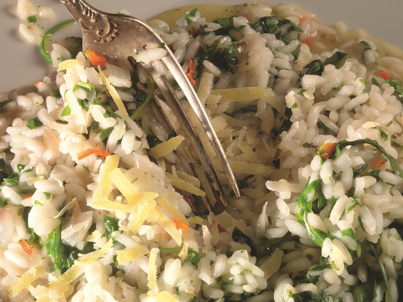 Risotto with Arugula and Spinach
