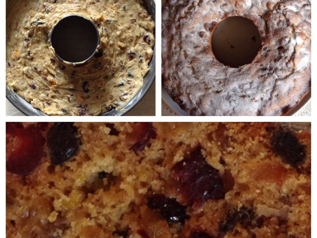 Christmas Cake with Dried Fruits and Spices