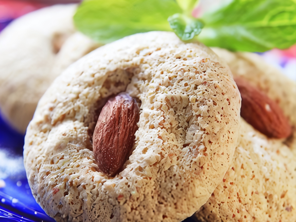Christmas Cookies with Cinnamon and Almonds