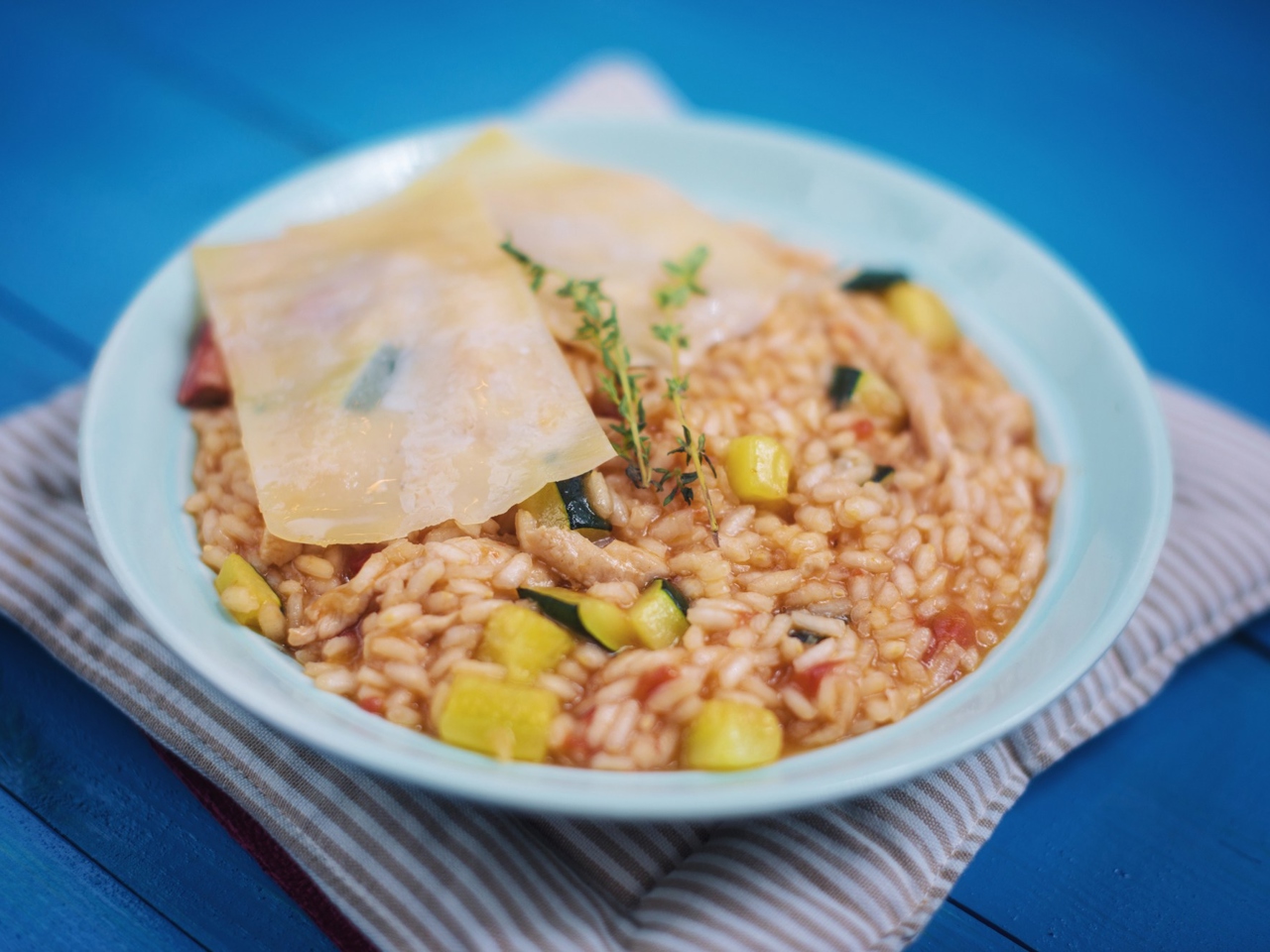 Rosemary Risotto with Spanish Chorizo and Chicken