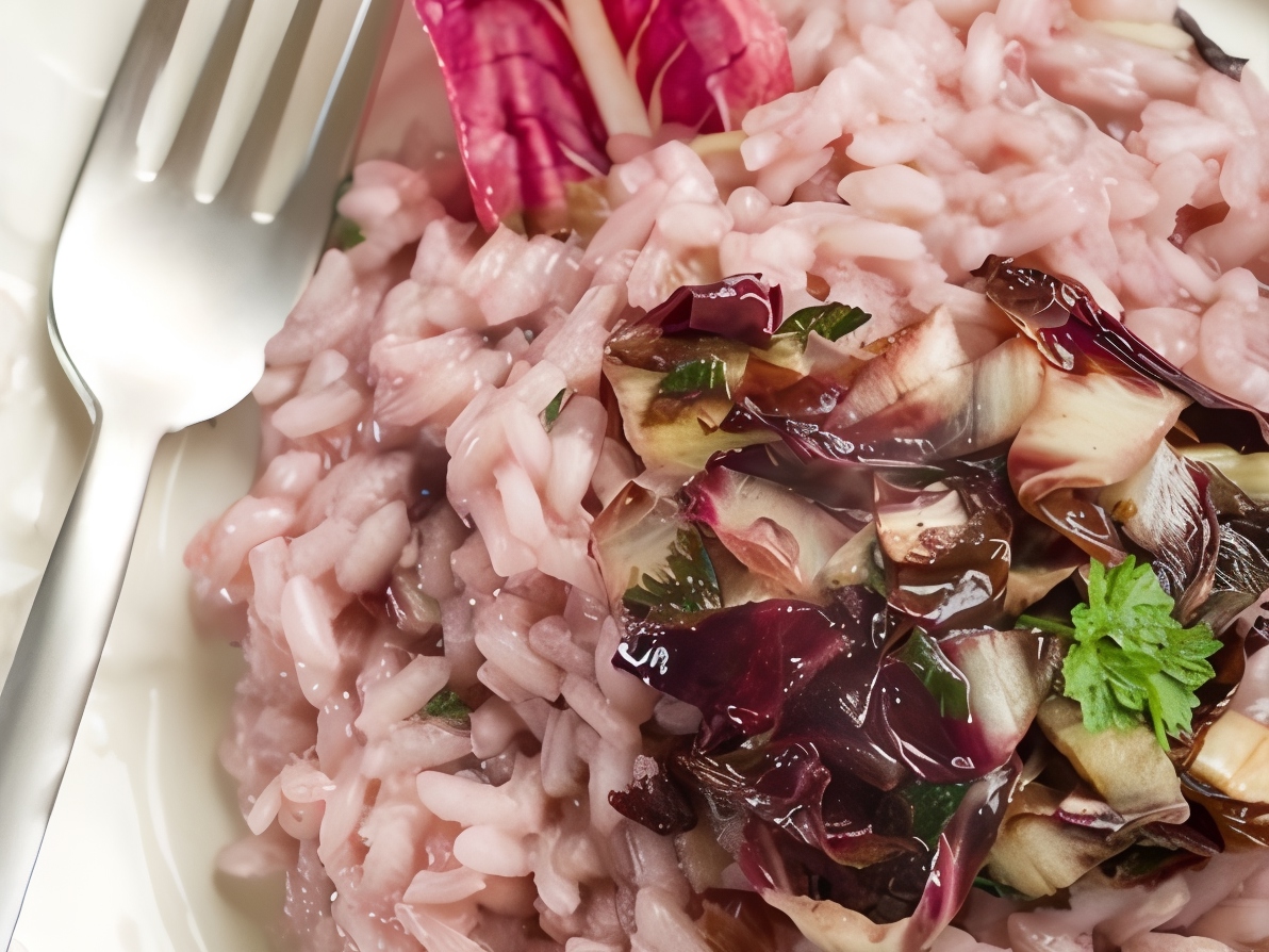 Pink Risotto with Radicchio and Red Wine