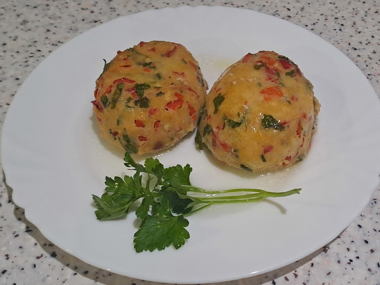 Baked Fish Cakes with Red Bell Pepper