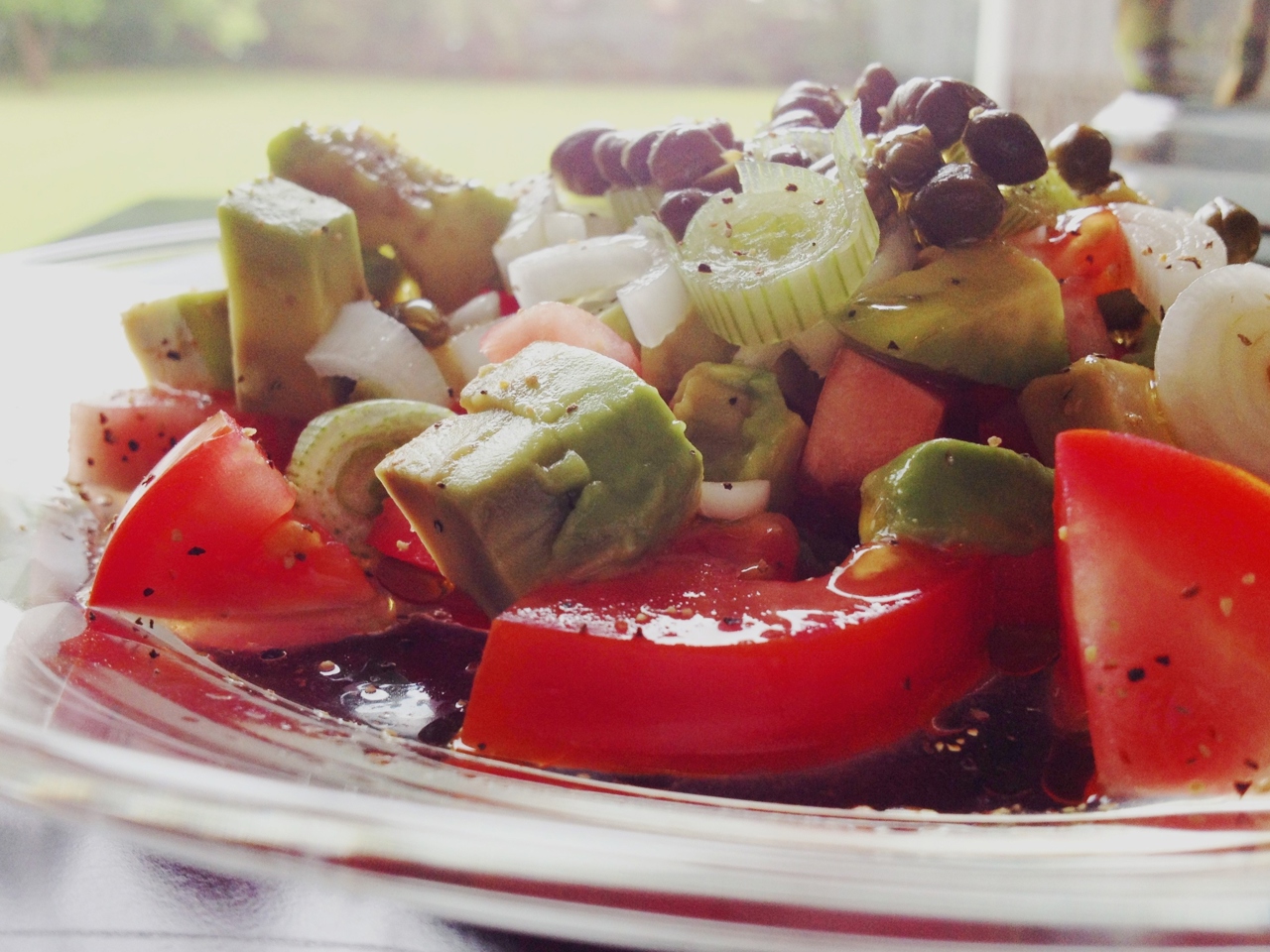 Avocado, Tomato, and Capers Salad