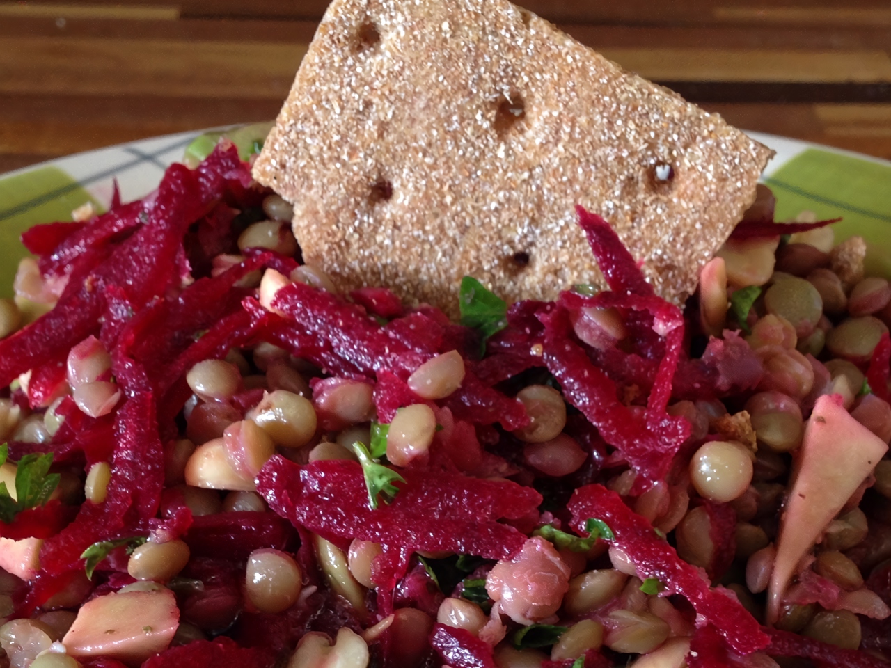 Lentil, Beetroot, and Peanut Salad