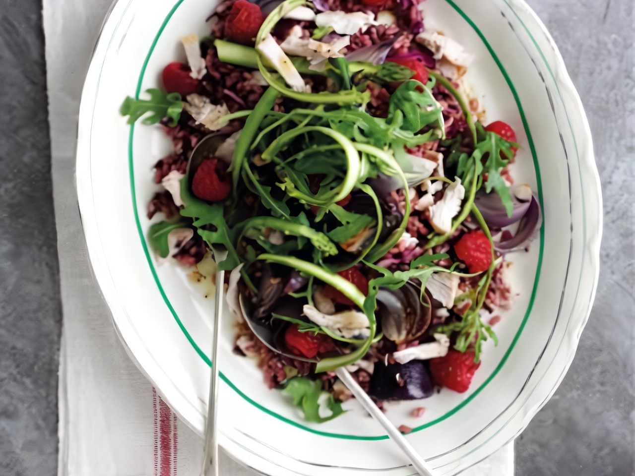 Turkey Salad with Raspberries