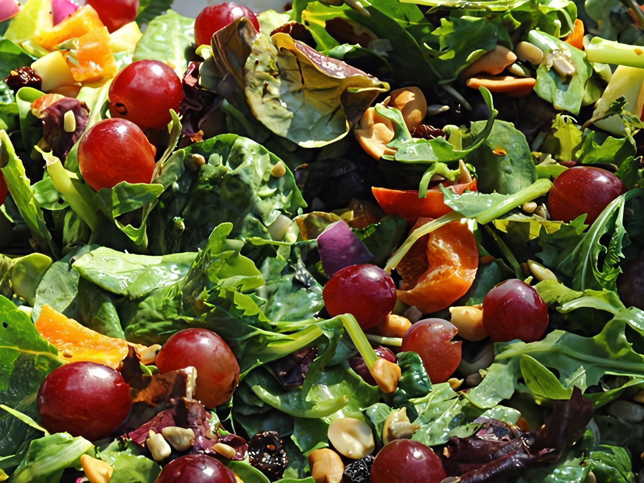 Cabbage, Peanut, and Spinach Salad with Lime-Mustard Dressing