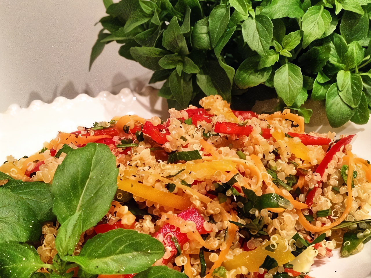Quinoa Salad with Fresh Vegetables and Citrus