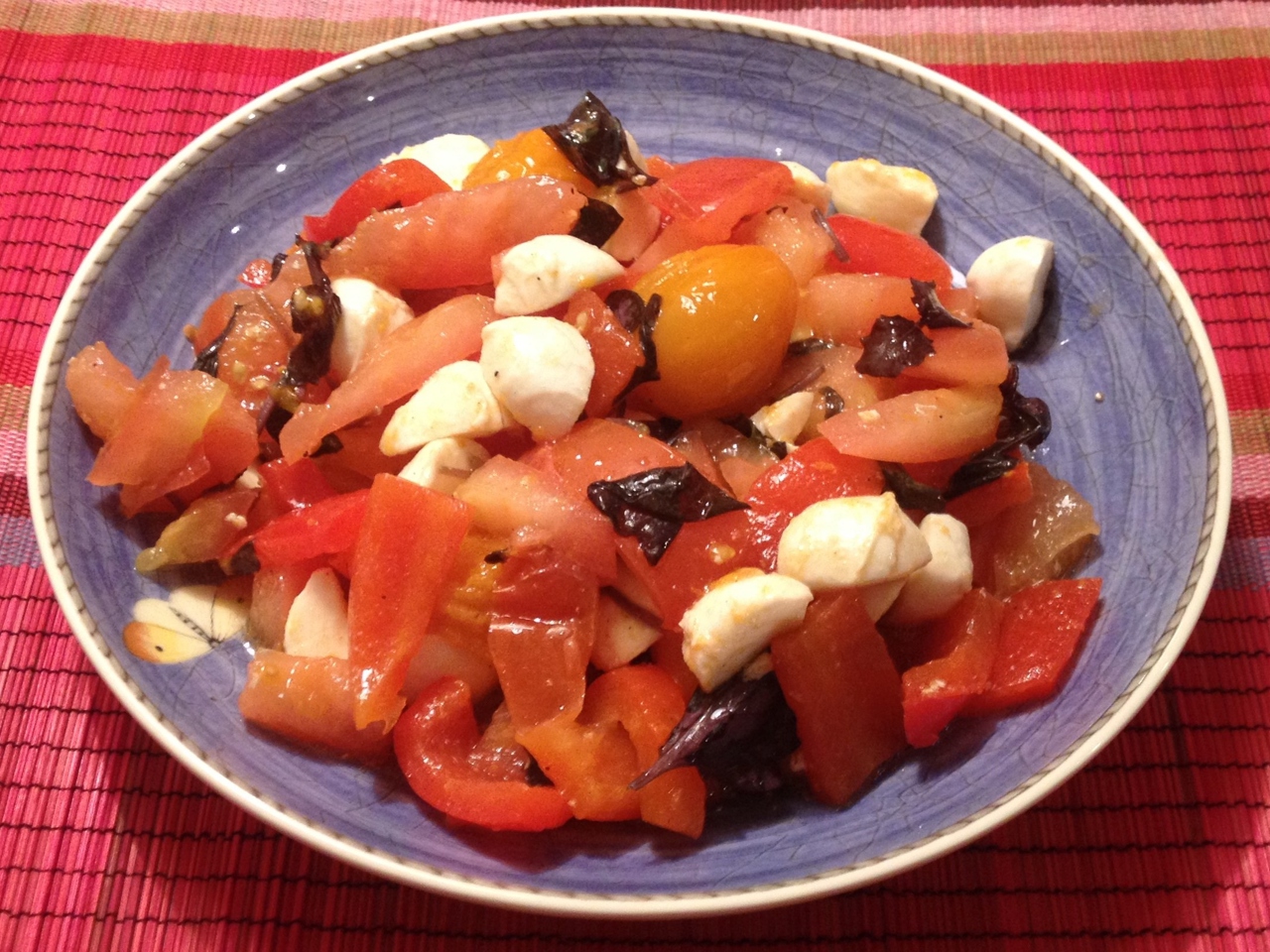 Red Pepper and Mozzarella Salad