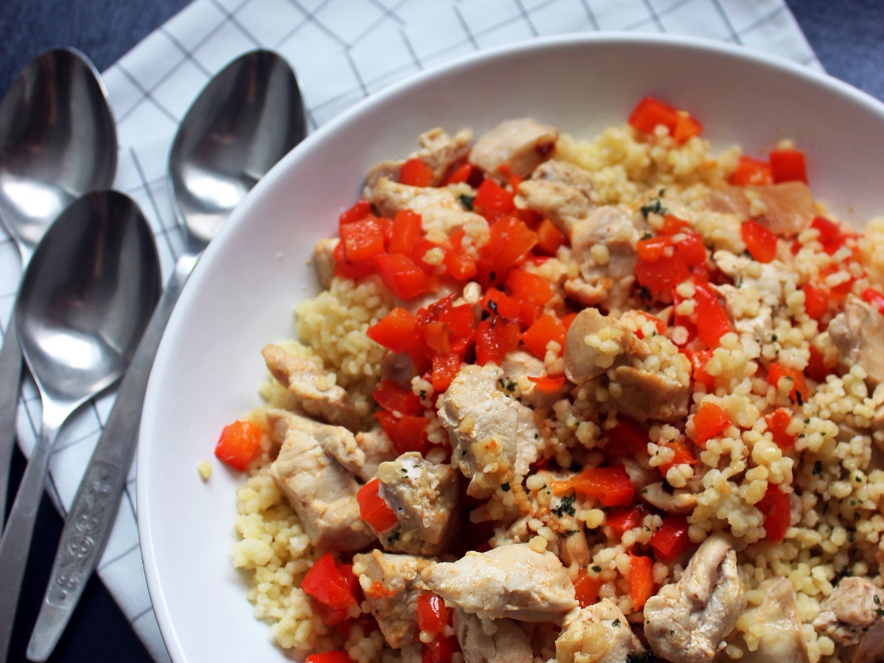 Chicken Salad with Couscous and Vegetables